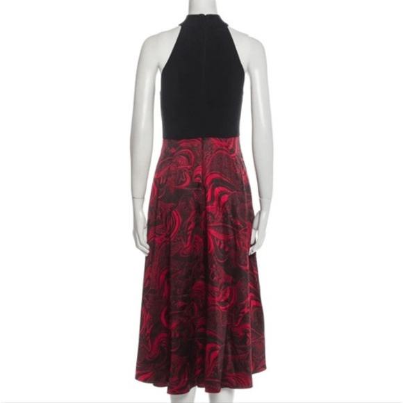 Ted Baker NWT Rosieo Mixed Media Halter Midi Dress Red Black‎ Ted Size 1 / US 2 - Picture 8 of 12